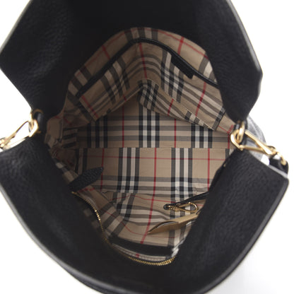 Burberry Grainy Calfskin Medium Cale Hobo Black 4 of 9