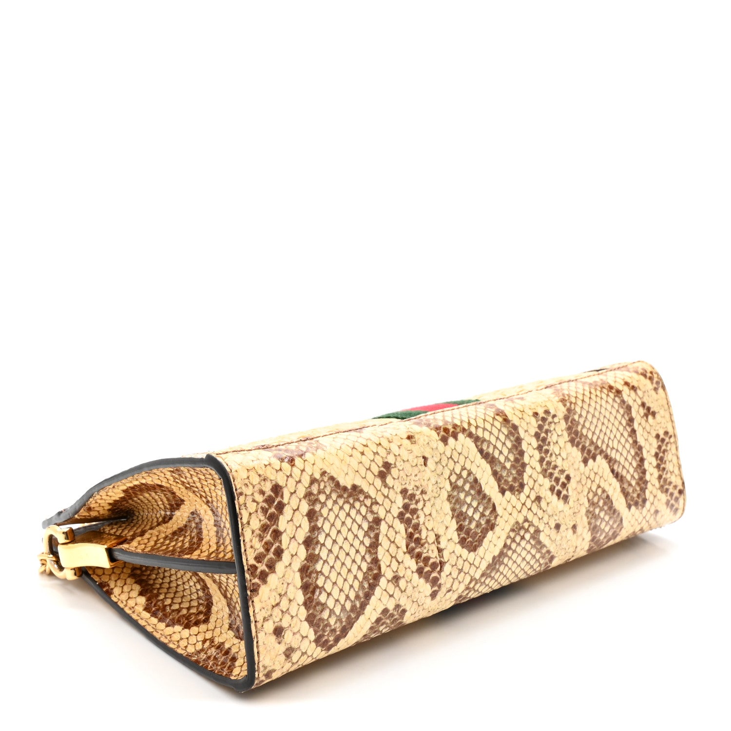 Gucci Raffia Elaphe GG Small Ophidia Chain Shoulder Bag Natural Cream Brown 4 of 10