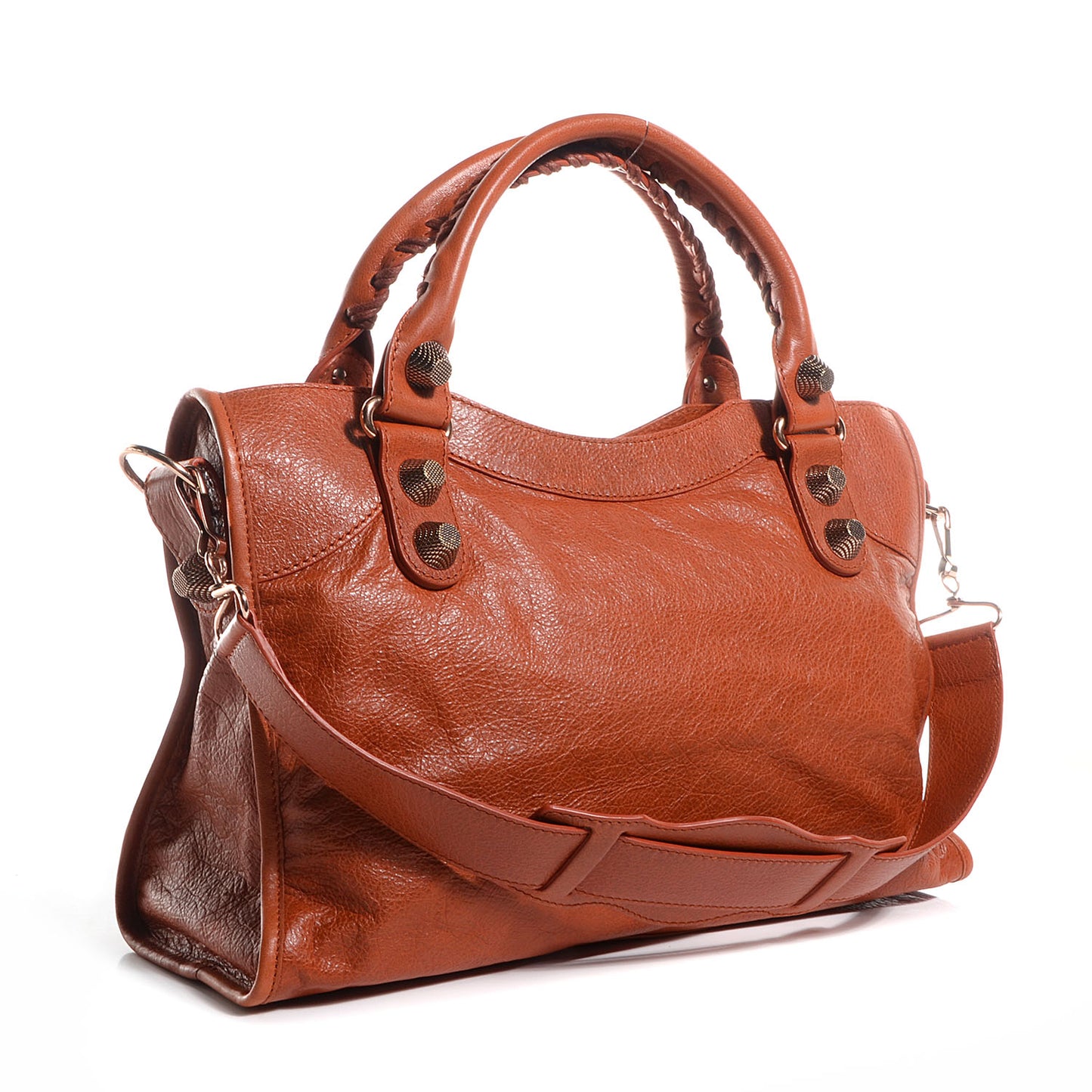 Agneau Giant 21 Rose Gold Hardware City Orange Brulee