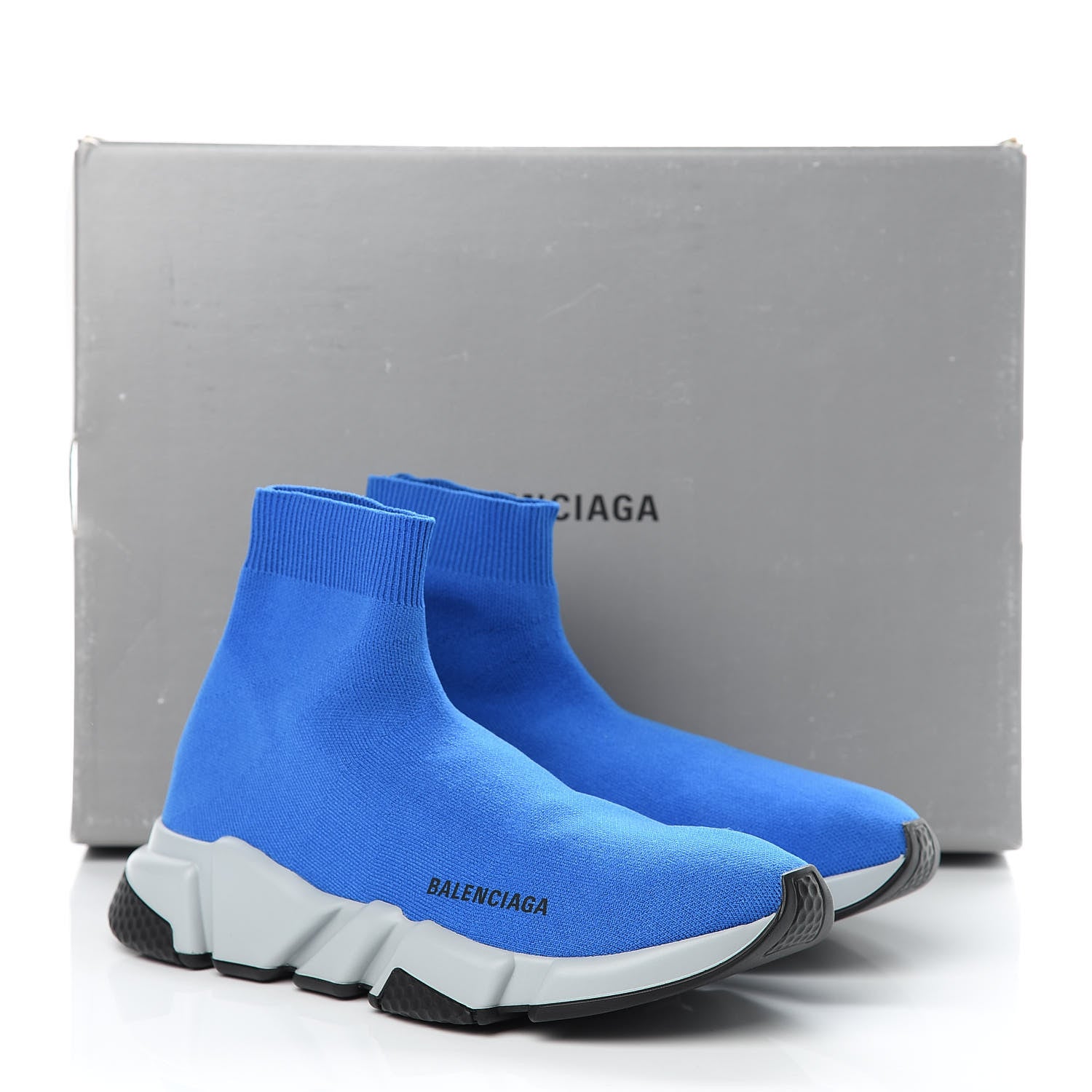Balenciaga Neoprene Knit Mens Speed Sneakers 39 Bleu 8 of 8
