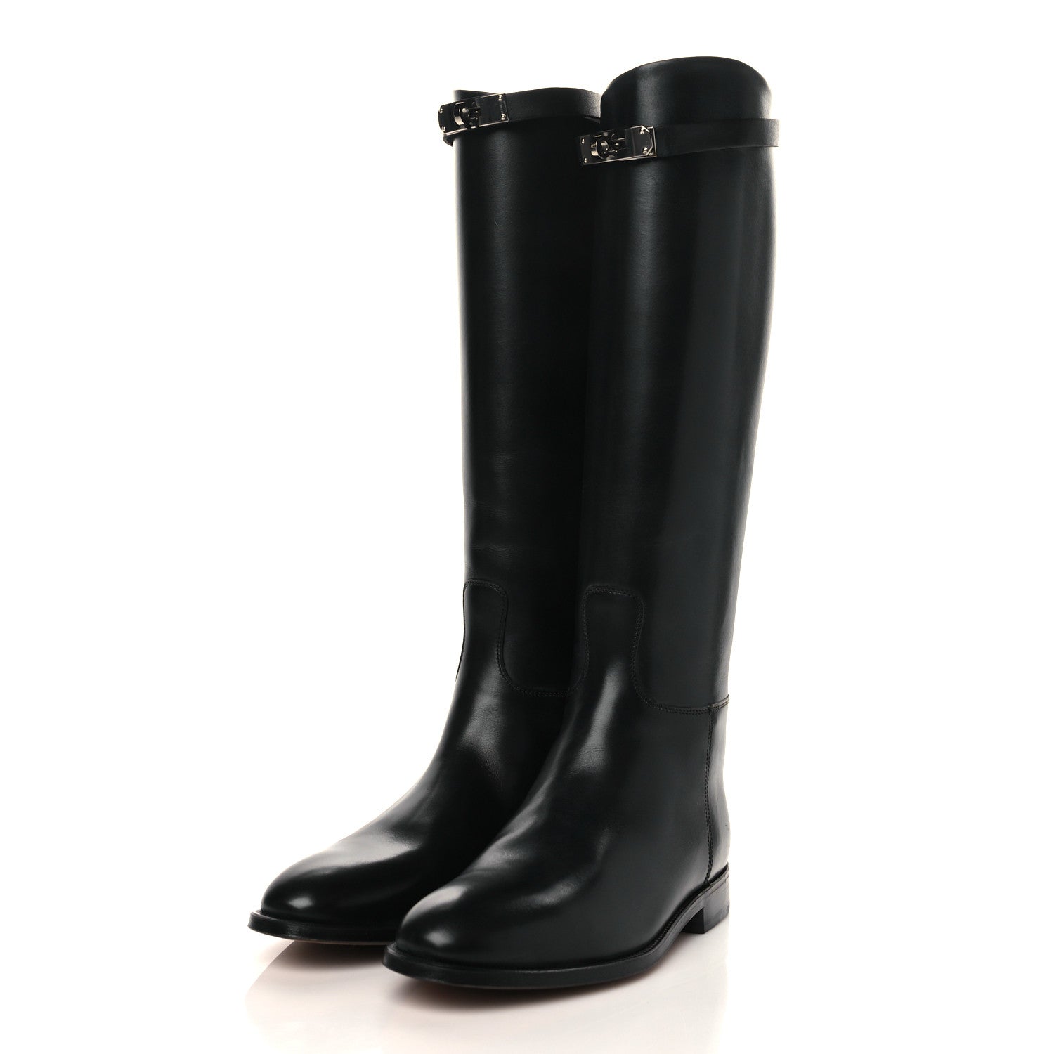 Hermes Box Kelly Jumping Boots 39.5 Black 4 of 6