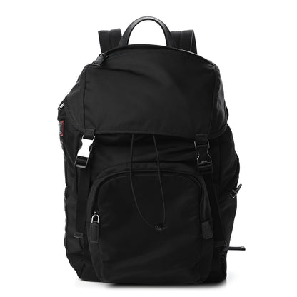 Prada Nylon Tessuto Character Logo Patch Backpack Black 1 of 10