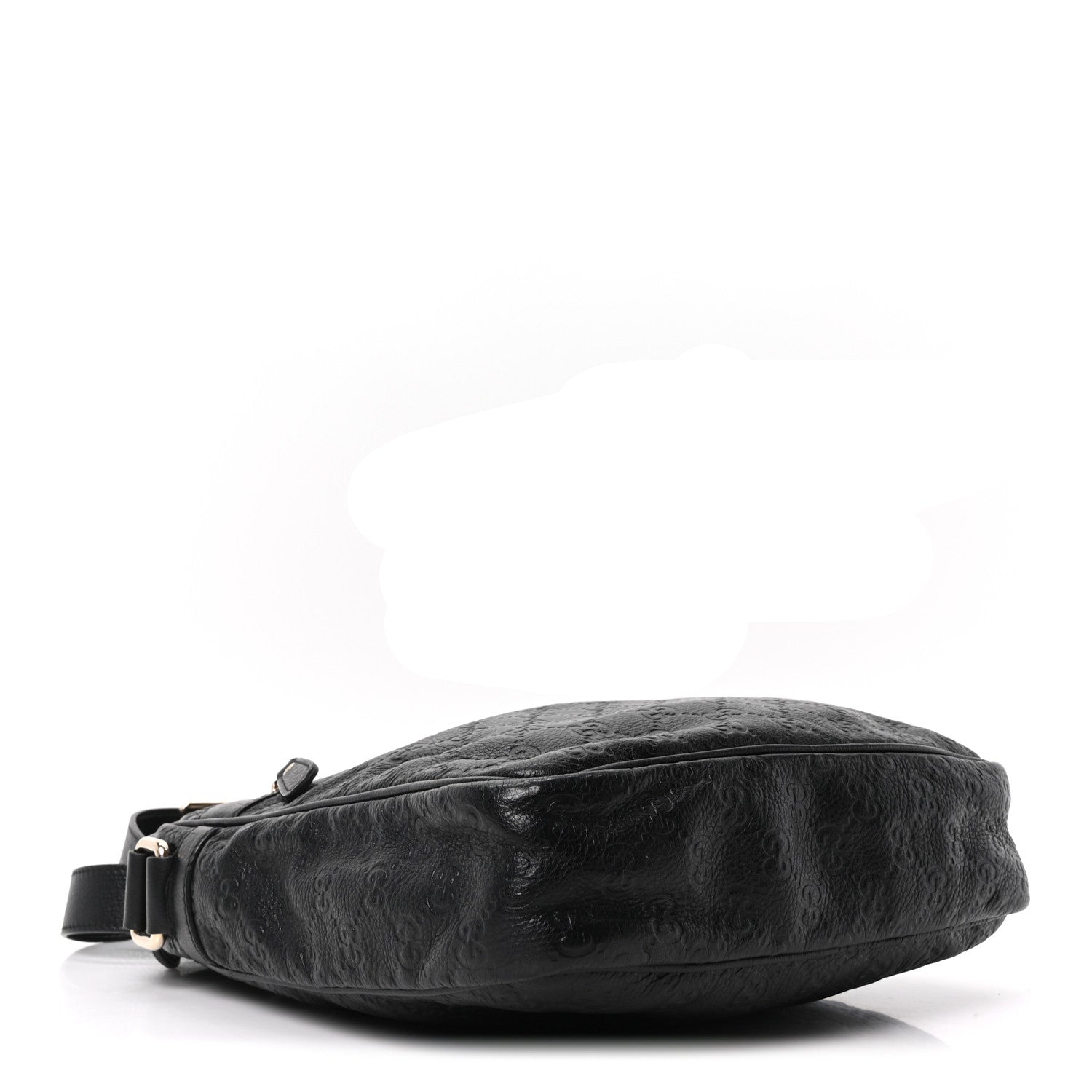 Gucci Guccissima Flat Messenger Bag Black 4 of 10