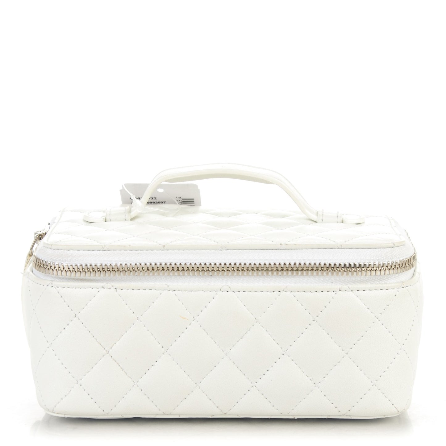Lambskin Quilted Jewelry Case White