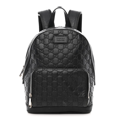Gucci Guccissima Signature Small Day Backpack Black 1 of 19
