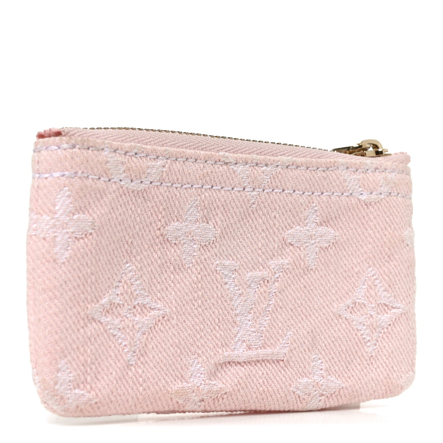 Louis Vuitton Monogram Denim Key Pouch Washed Pink 3 of 6