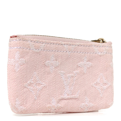 Louis Vuitton Monogram Denim Key Pouch Washed Pink 3 of 6