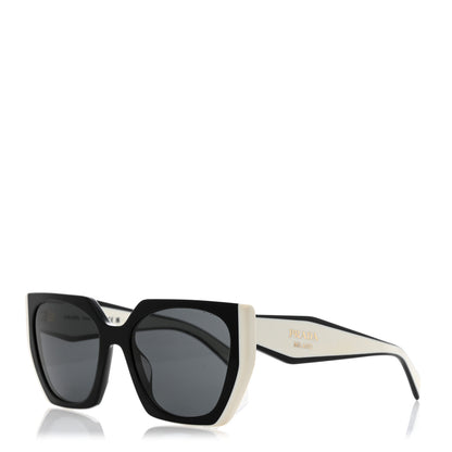 Prada Acetate Sunglasses SPR 15W Black White 1 of 7