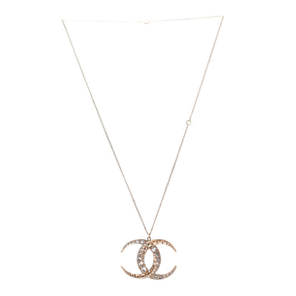 Chanel Baguette Crystal Moon CC Necklace Gold 3 of 5
