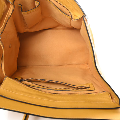 Celine Drummed Calfskin Mini Luggage Ocre 5 of 17