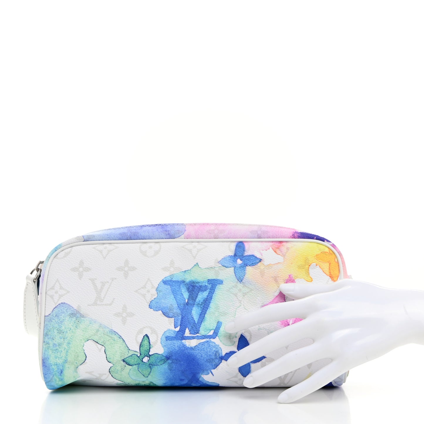 Monogram Watercolor Dopp Kit Toilet Pouch Multicolor