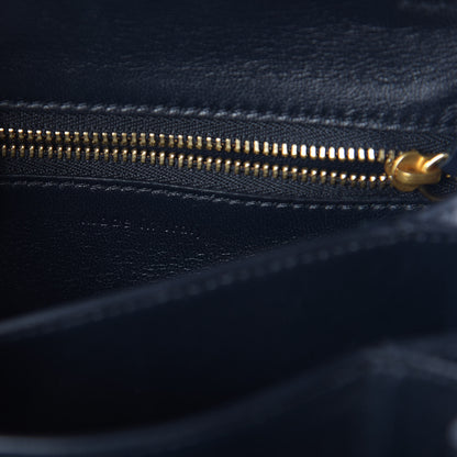 Celine Box Calfskin Small Classic Box Flap Bag Navy Blue 7 of 11