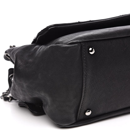 Chanel Calfskin Diamond Stitch Accordion Flap Black 8 of 10