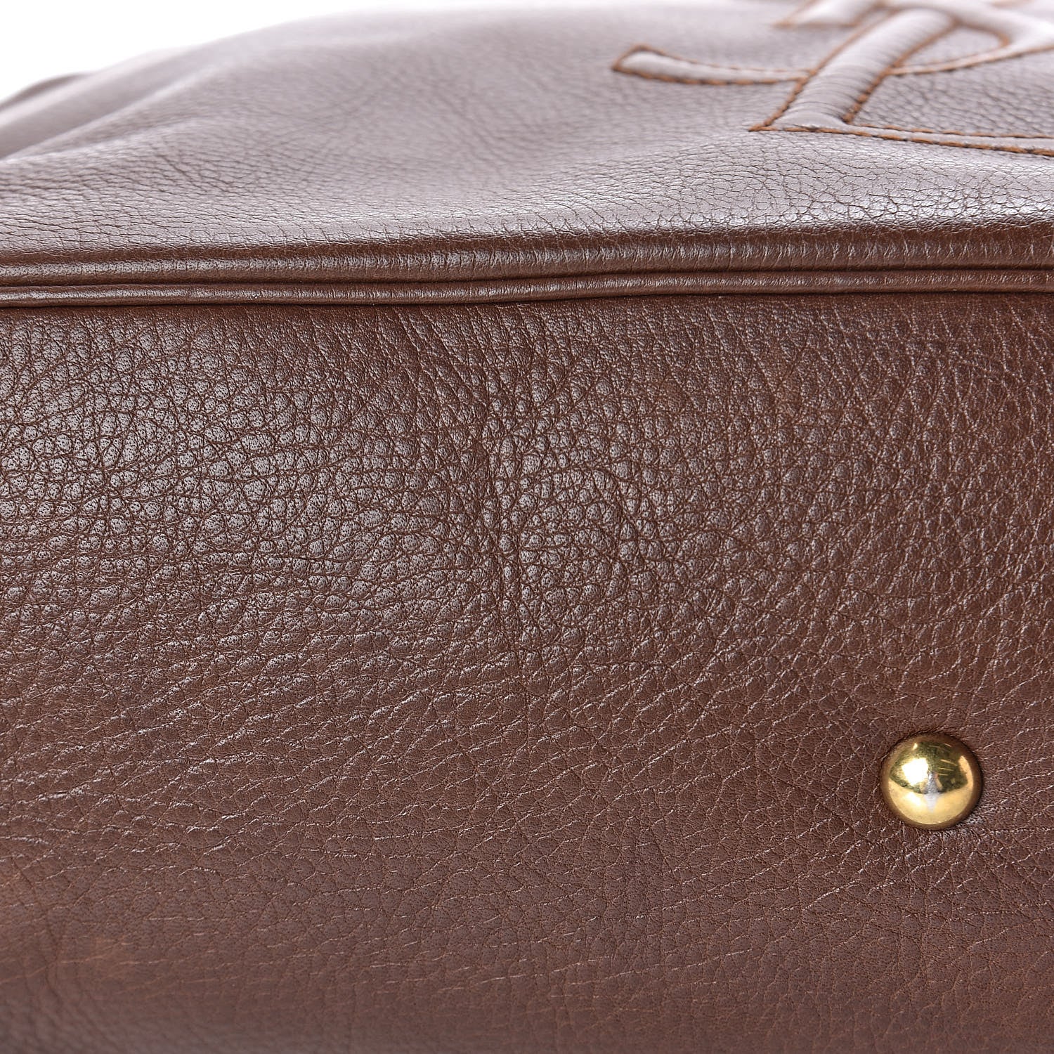 Saint Laurent Calfskin Belle de Jour Cabas Tote Brown 11 of 14