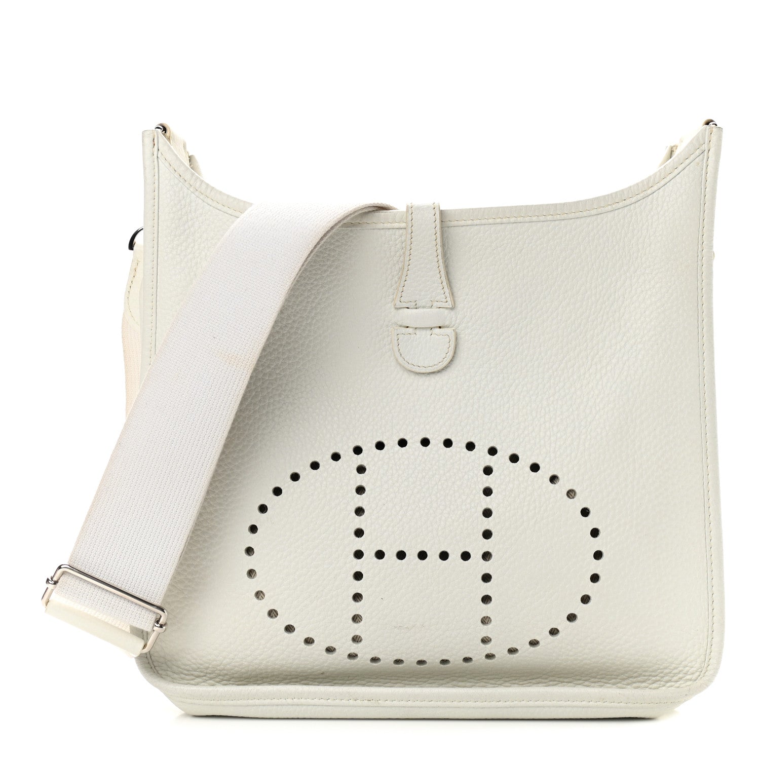 Hermes Taurillon Clemence Evelyne III PM White 1 of 19