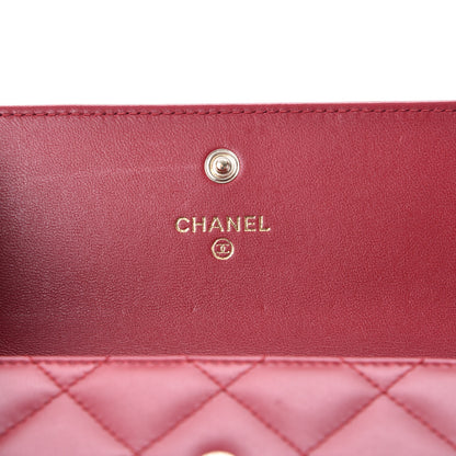 Chanel Lambskin Quilted Trendy CC Large Gusset Flap Wallet Dark Red 6 of 9