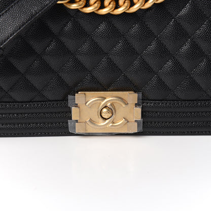 Chanel Caviar Quilted Medium Boy Flap Black 9 of 10