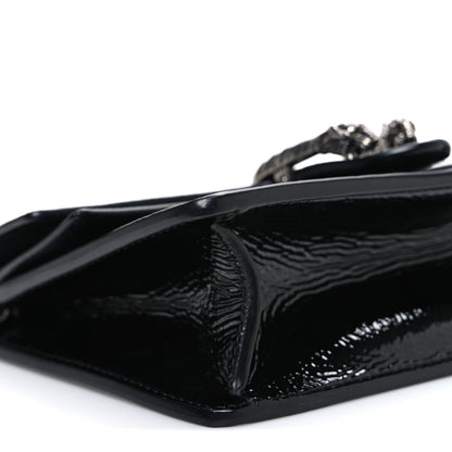 Gucci Crinkled Patent Mini Dionysus Shoulder Bag Black 8 of 9