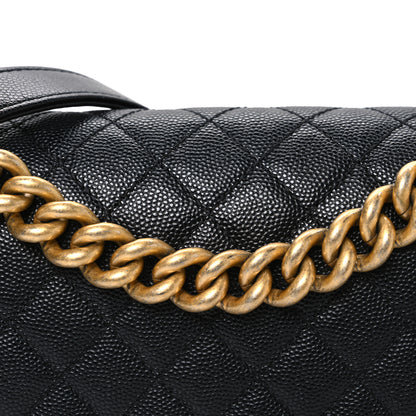 Chanel Caviar Quilted Medium Boy Flap Black 8 of 10