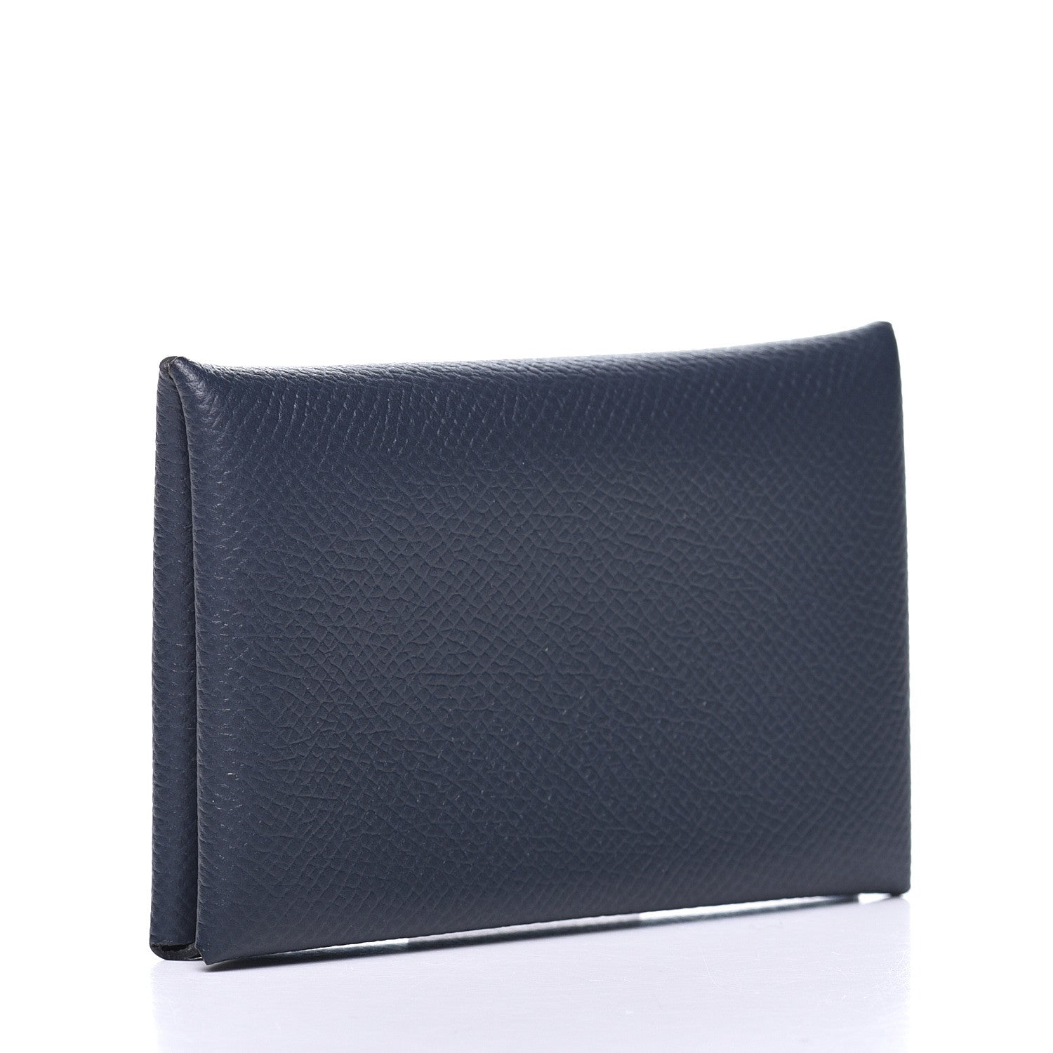 Hermes Epsom Verso Calvi Card Case Bleu Indigo Vert Amande 2 of 9