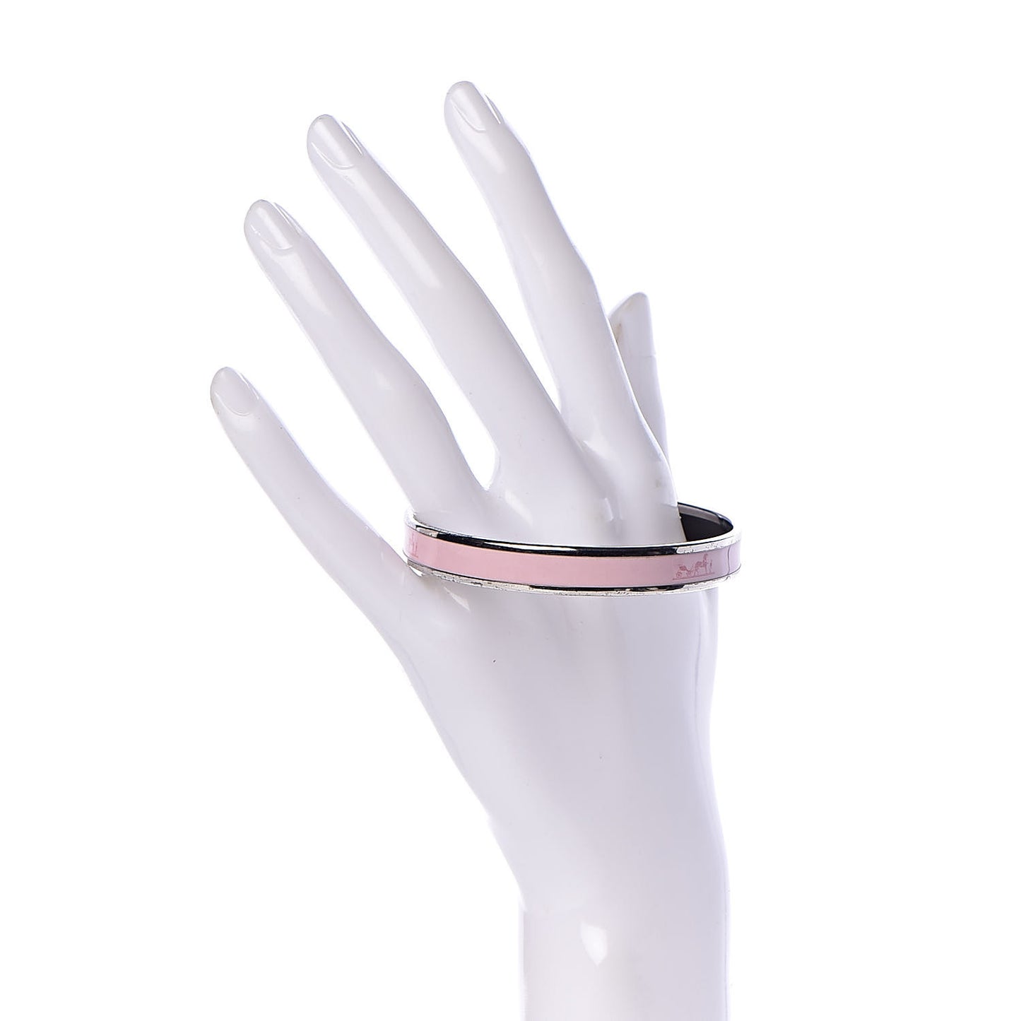 Enamel Printed Caleche Narrow Bracelet 65 Rose Dragee