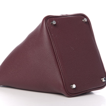 Hermes Taurillon Clemence Picotin Lock 18 PM Bordeaux 8 of 11
