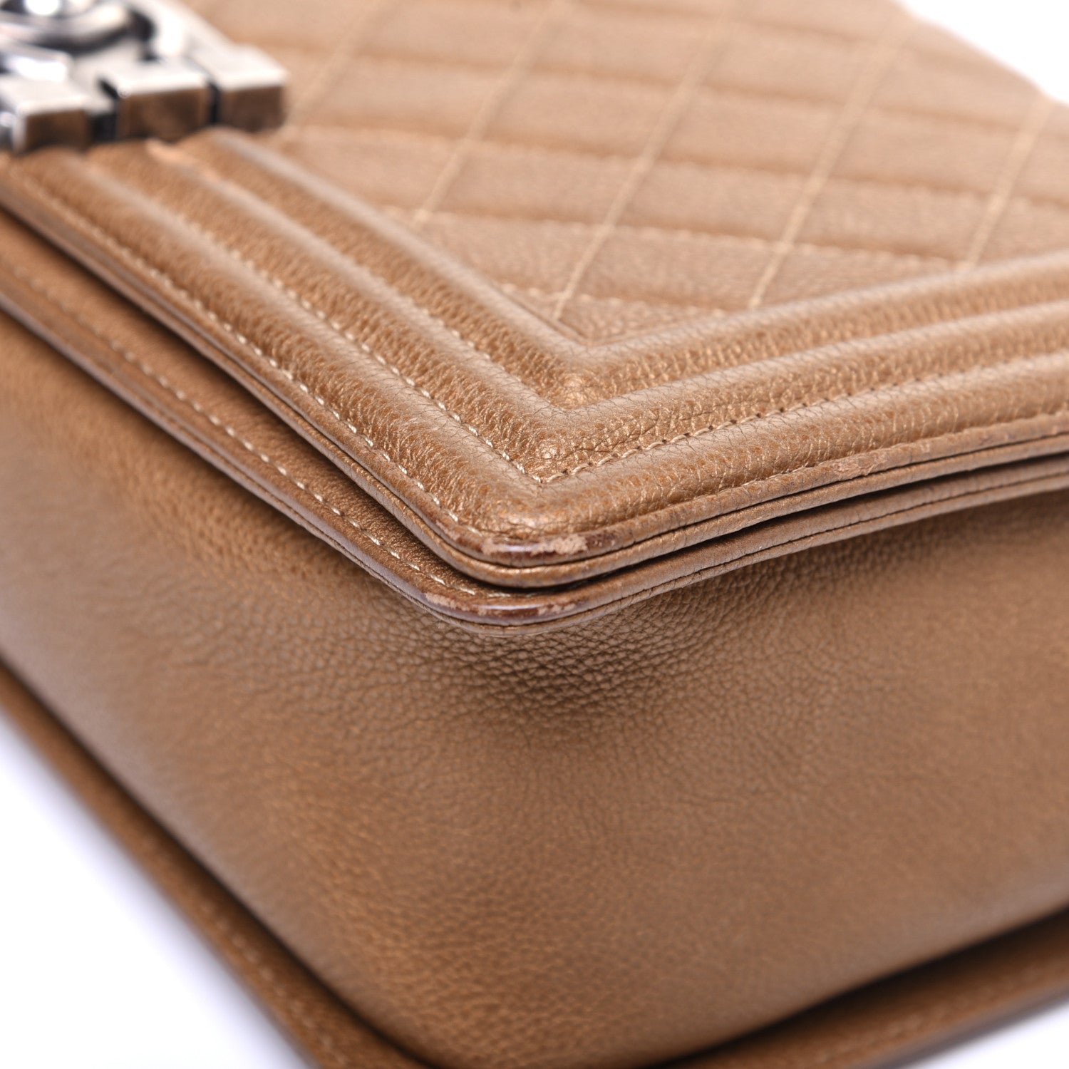 Chanel Caviar Quilted Medium Boy Flap Camel 15 of 15