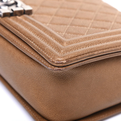 Chanel Caviar Quilted Medium Boy Flap Camel 15 of 15