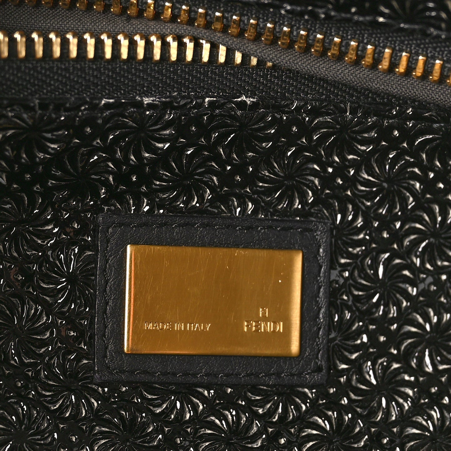 Patent Large Peekaboo Iconic Satchel Black