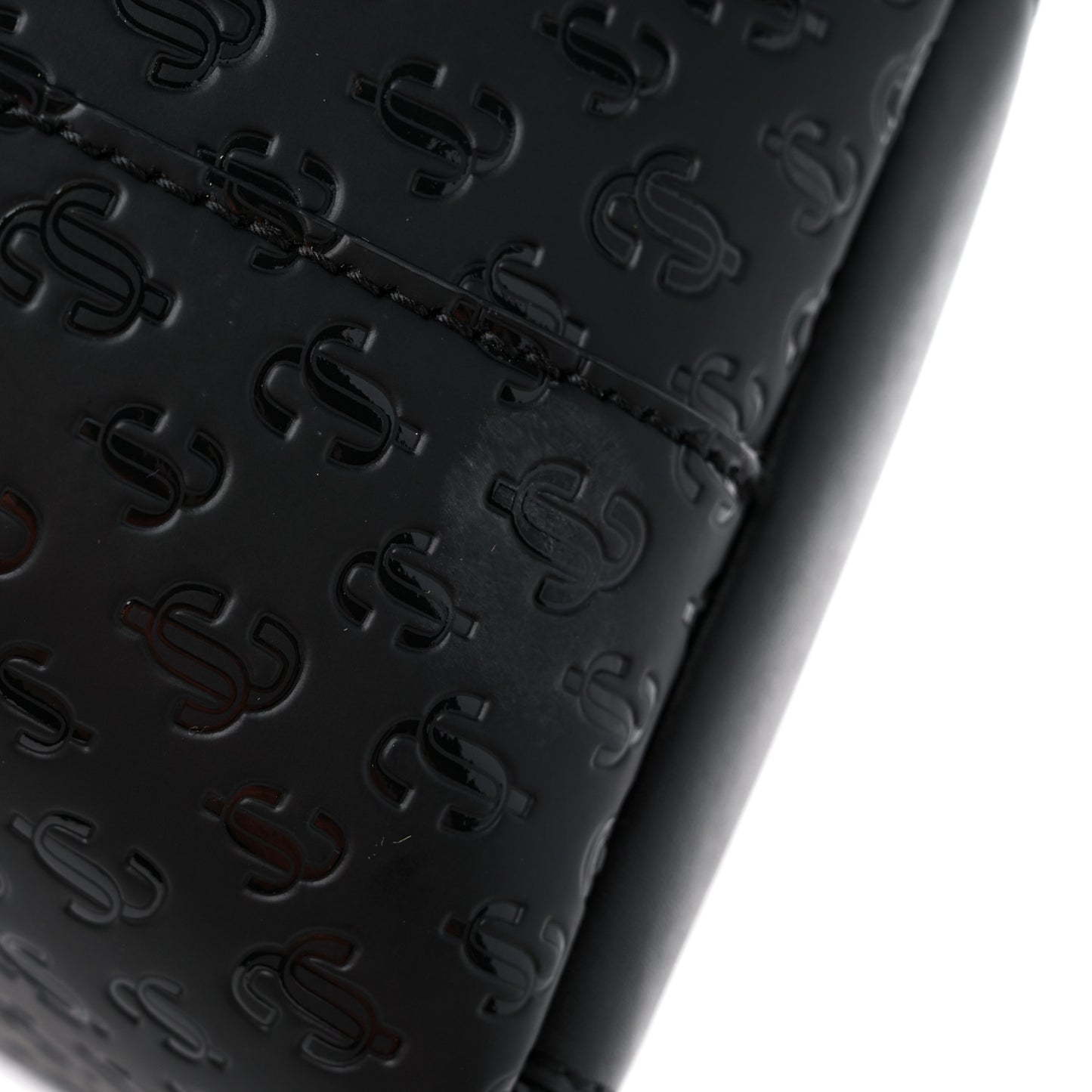 Calfskin Monogram Embossed Nine2Five East West Tote Black