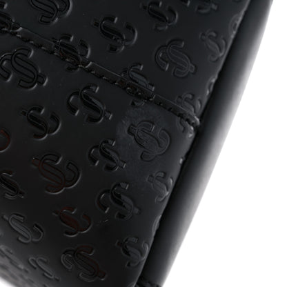 Jimmy Choo Calfskin Monogram Embossed Nine2Five East West Tote Black 15 of 15