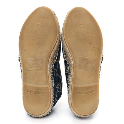 Gucci Denim GG Monogram Espadrilles 36 Blue Tea Cuir 6 of 9