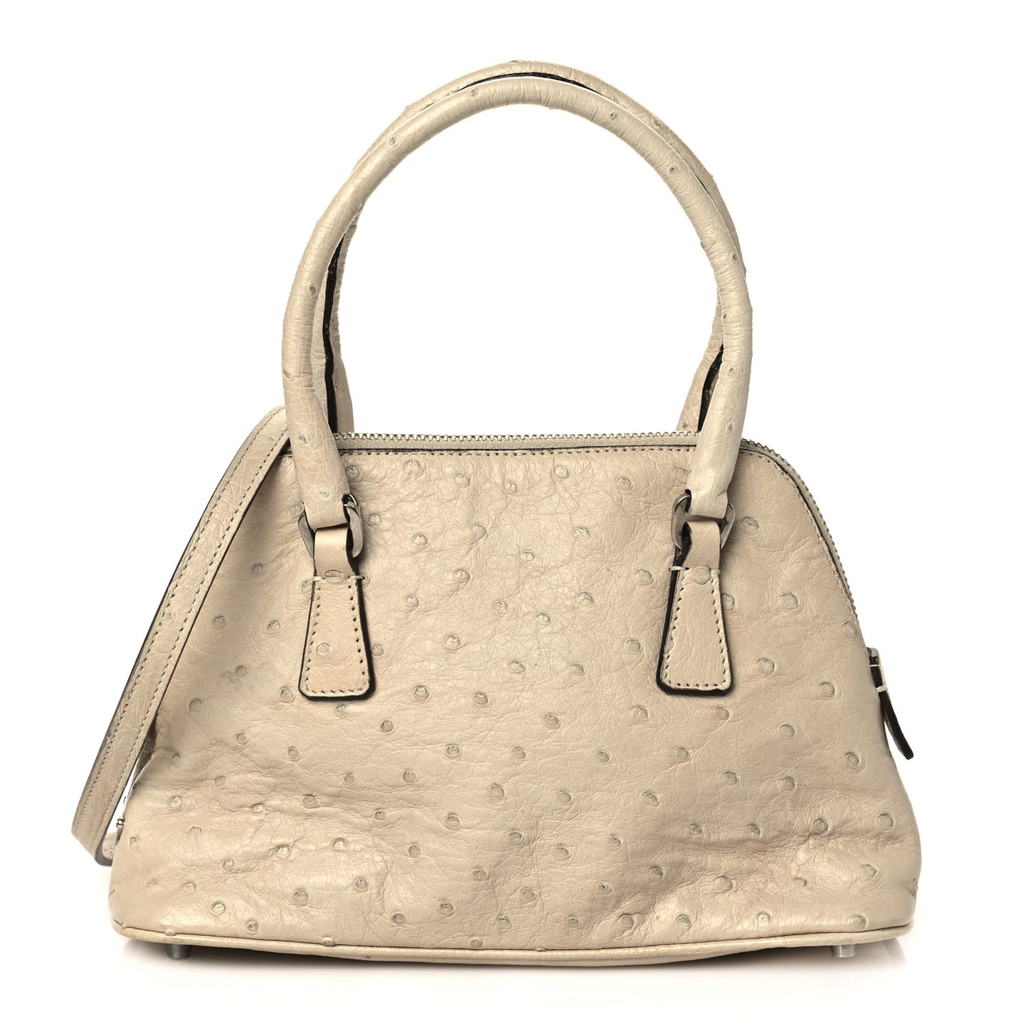 Ostrich Mini Pyramid Bag