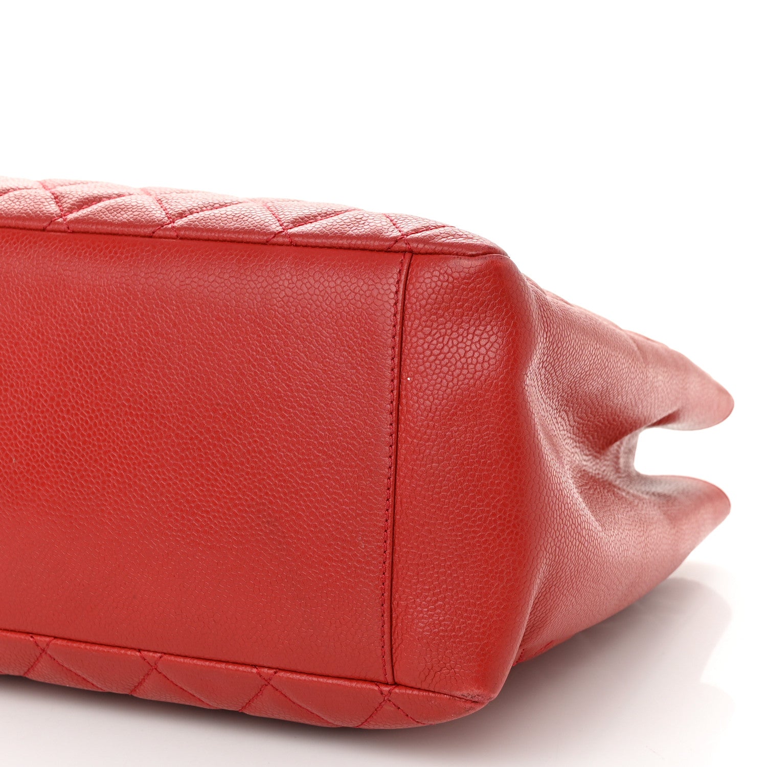 Chanel Caviar Quilted Grand Shopping Tote GST Red 10 of 11
