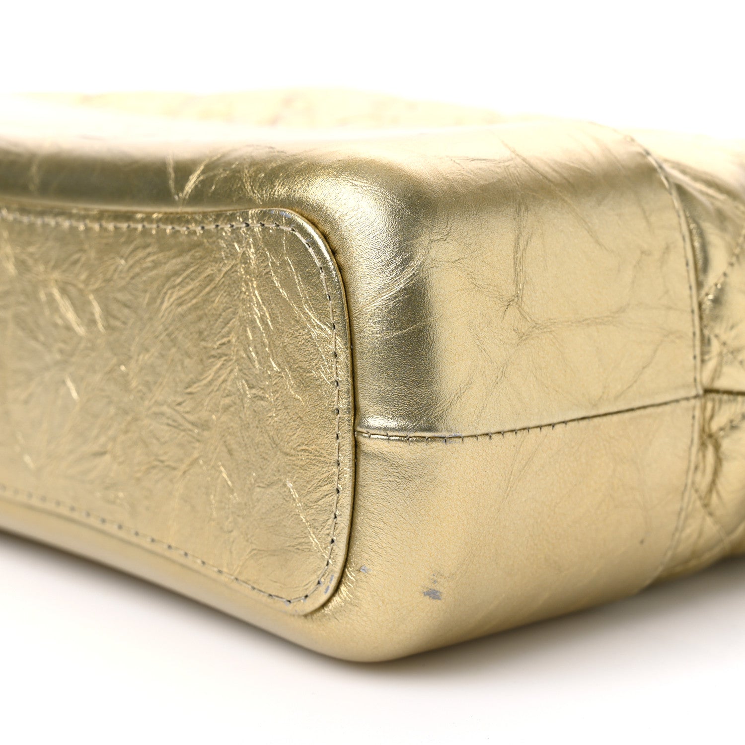 Chanel Metallic Aged Calfskin Quilted Medium Gabrielle Gold 10 of 10