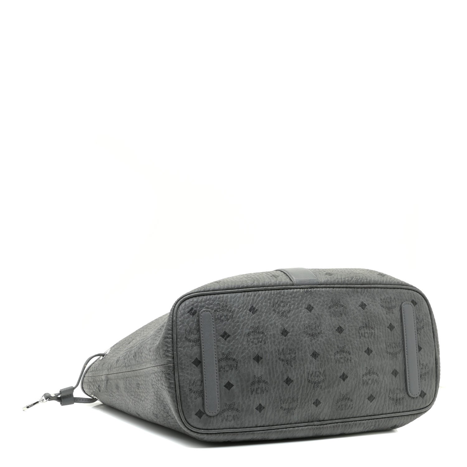 MCM Visetos Medium Liz Reversible Shopper Tote Phantom Grey 4 of 8
