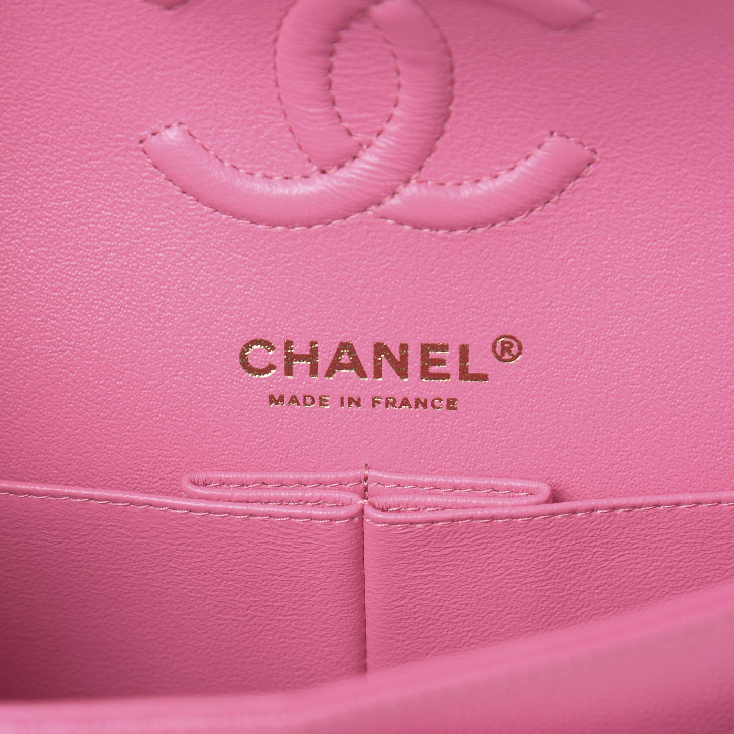 Caviar Quilted Small Double Flap Pink