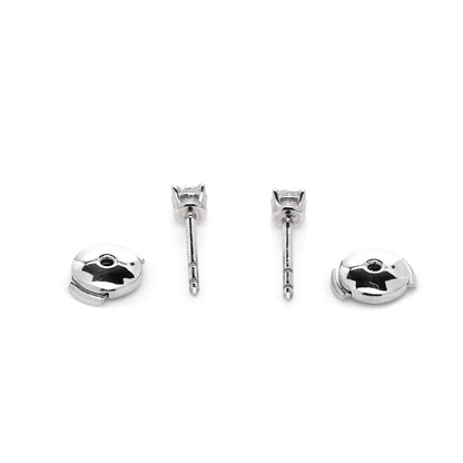 Tiffany Platinum Diamond .31ctw Solitaire Earrings 4 of 5