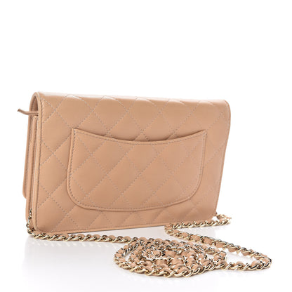 Chanel Lambskin Quilted Reissue Wallet On Chain WOC Beige 3 of 11