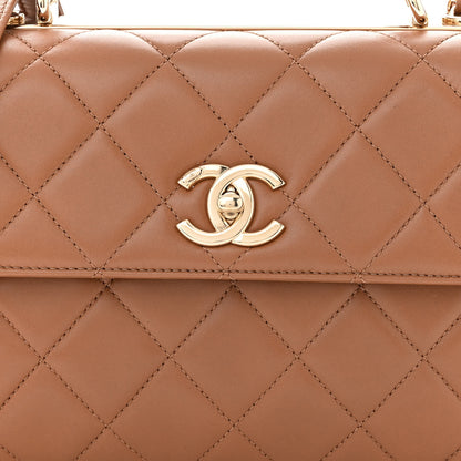 Chanel Lambskin Quilted Small Trendy CC Dual Handle Flap Bag Camel 8 of 11