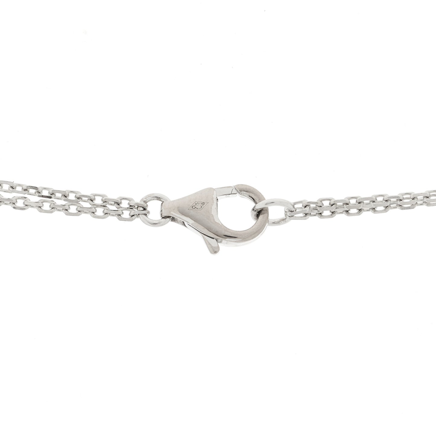 18K White Gold 2 Diamond LOVE Necklace