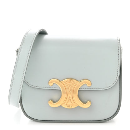 Celine Shiny Calfskin Mini Claude Soft Blue 1 of 14