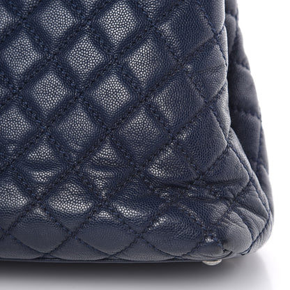 Chanel Caviar Quilted Small Coco Handle Flap Navy 18 of 18