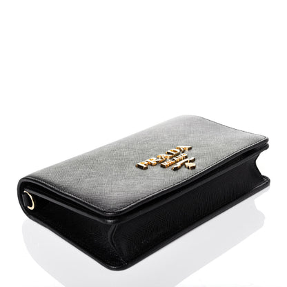 Prada Saffiano Lux Crossbody Bag Black 4 of 9