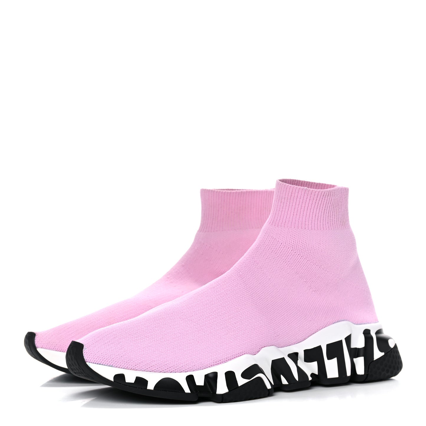Neoprene Knit Womens Speed Graffiti Sneakers 37 Light Pink White Black