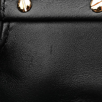 Fendi Shearling Nappa Macro FF 1974 Mini Peekaboo Iconic Satchel Tobacco Black 13 of 15