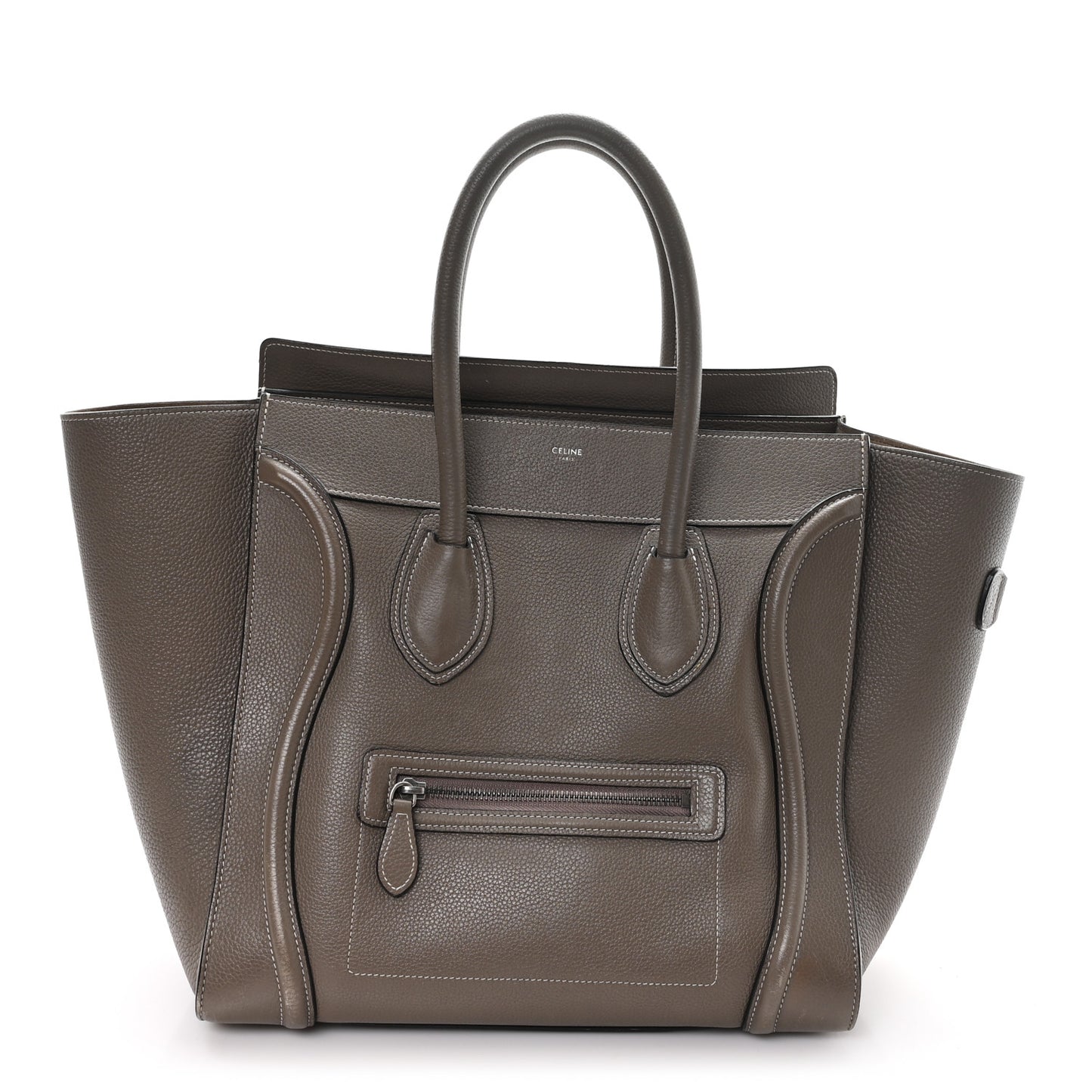 Drummed Calfskin Mini Luggage Souris