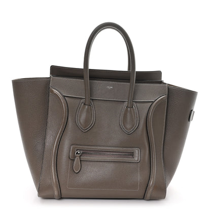 Celine Drummed Calfskin Mini Luggage Souris 1 of 12