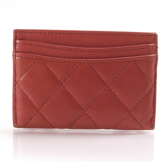 Chanel Lambskin Business Card Holder Salmon 2 of 8