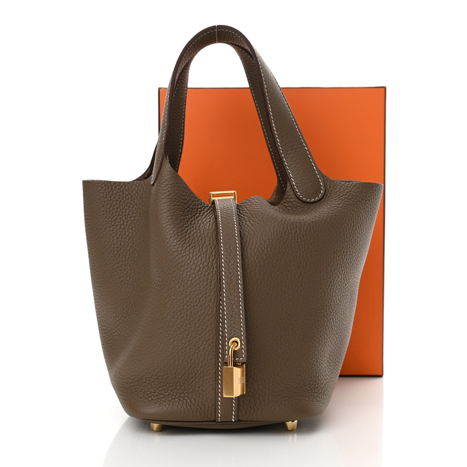 Hermes Taurillon Clemence Picotin Lock 18 PM Etoupe 11 of 11